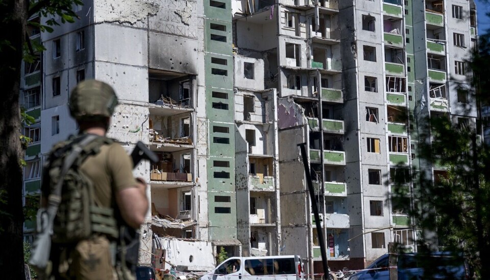 Bilde fra en landsby i Chernihiv i Ukraina, der man kan se konsekvensene av den russiske invasjonen.