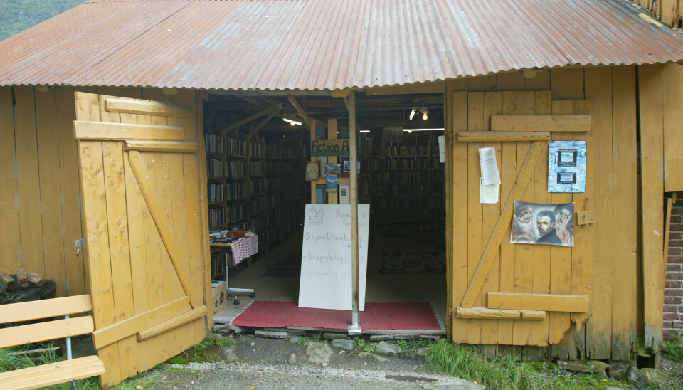 En bokhandel i bokbyen Fjærland