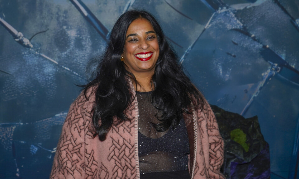 Kultur- og likestillingsminister Lubna Jaffery (Ap) ankommer rød løper under premieren av storfilmen Troll 2 på Colosseum kino