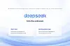 Skjermbilde av DeepSeek-nettside med logo, slogan og valg for å starte eller laste ned appen.