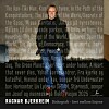 Portrett av Ragnar Bjerkreim foran en bakgrunn med mange linjer tekst om musikk og prosjekter.