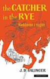 Rødoransje bokomslag med tittelen Redderen i rugen av J.D. Salinger.
